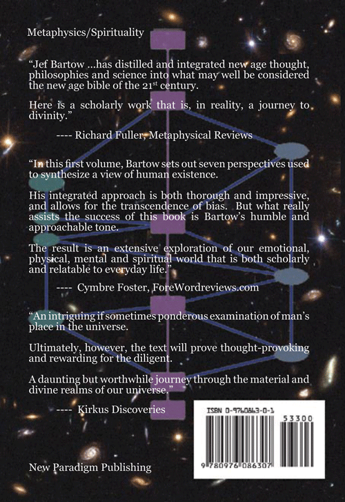 God, Man and The Dancing Universe, A Synthesis of Metaphysics, Science and Theology, Jef Bartow, Back Cover