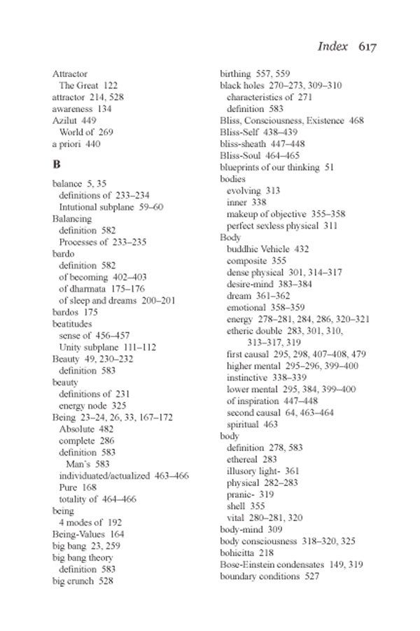 God, Man and the Dancing Universe, A Synthesis of Metaphysics, Science and Theology, Jef Bartow, Index